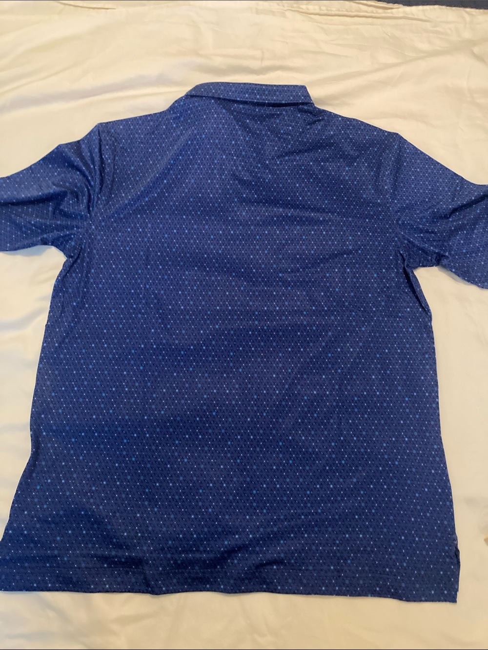 Peter Millar summer comfort Youth Navy Blue Micro-Print Polo - Picture 9 of 11